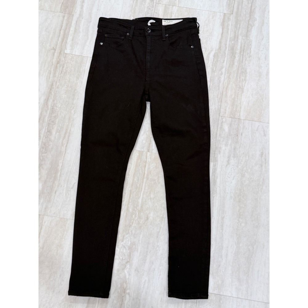 Rag & Bone Nina High-Rise Skinny Jeans Black Size 30 WDD21S2664N5BL